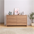 NPD Furniture Larson Dresser 6 Drawers in Terra Oak