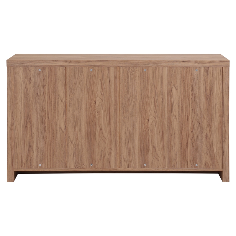 NPD Furniture Larson Dresser 6 Drawers in Terra Oak