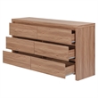 NPD Furniture Larson Dresser 6 Drawers in Terra Oak