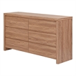 NPD Furniture Larson Dresser 6 Drawers in Terra Oak