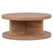 NPD Furniture Larson Round Coffee Table in Terra Oak