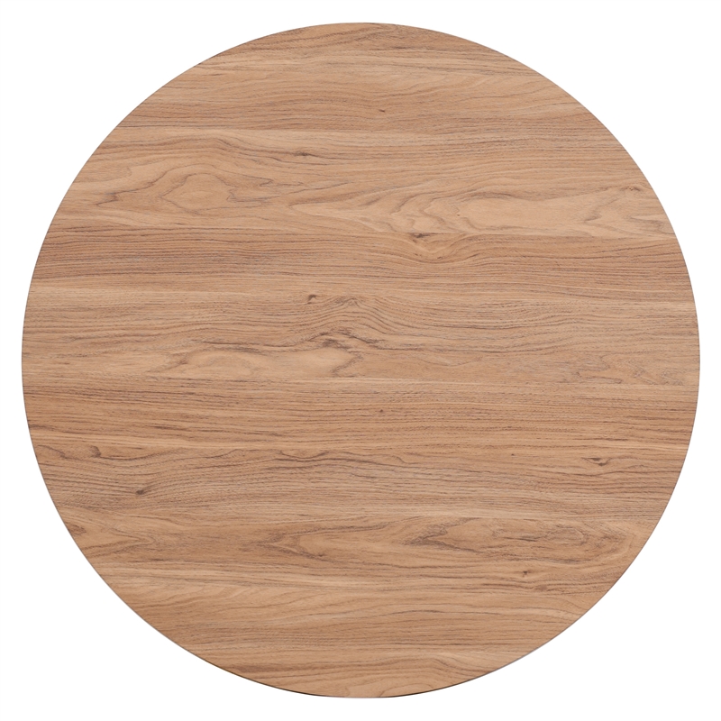 NPD Furniture Larson Round Coffee Table in Terra Oak