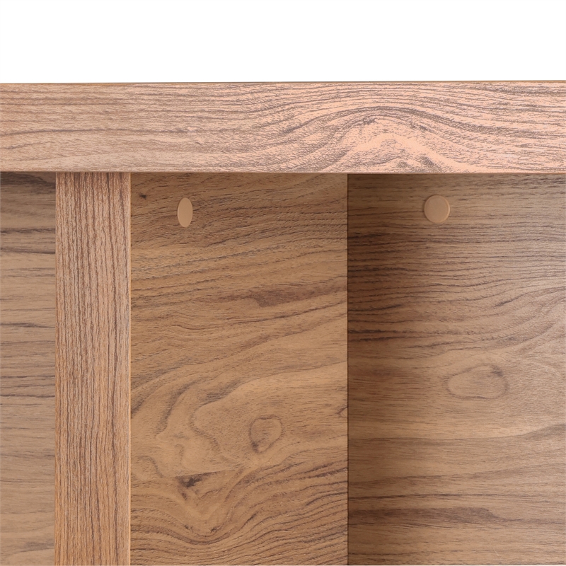 NPD Furniture Larson Round Coffee Table in Terra Oak