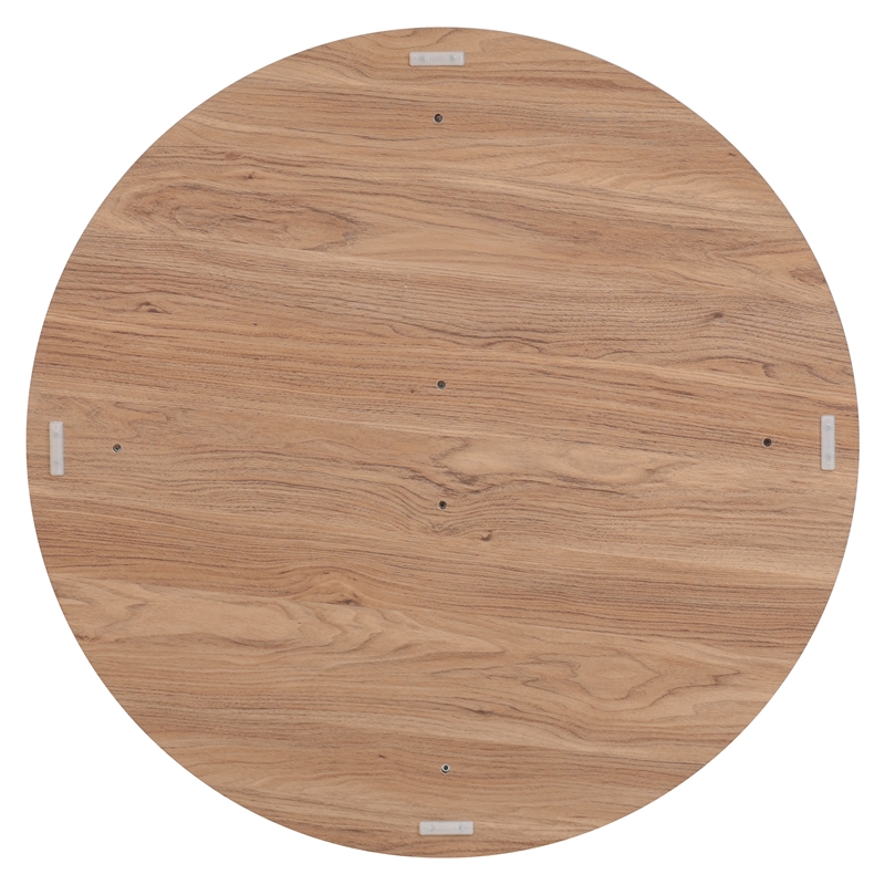 NPD Furniture Larson Round Coffee Table in Terra Oak