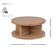 NPD Furniture Larson Round Coffee Table in Terra Oak