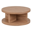 NPD Furniture Larson Round Coffee Table in Terra Oak