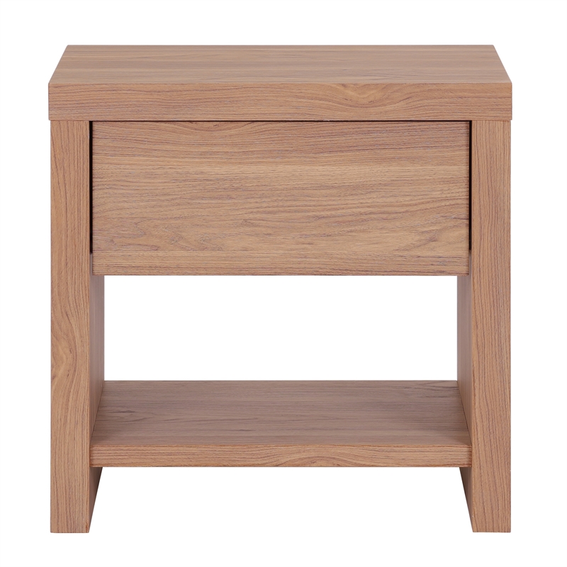 NPD Furniture Larson Nightstand/Side Table in Terra Oak