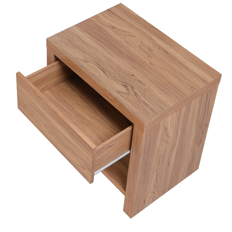 NPD Furniture Larson Nightstand/Side Table in Terra Oak