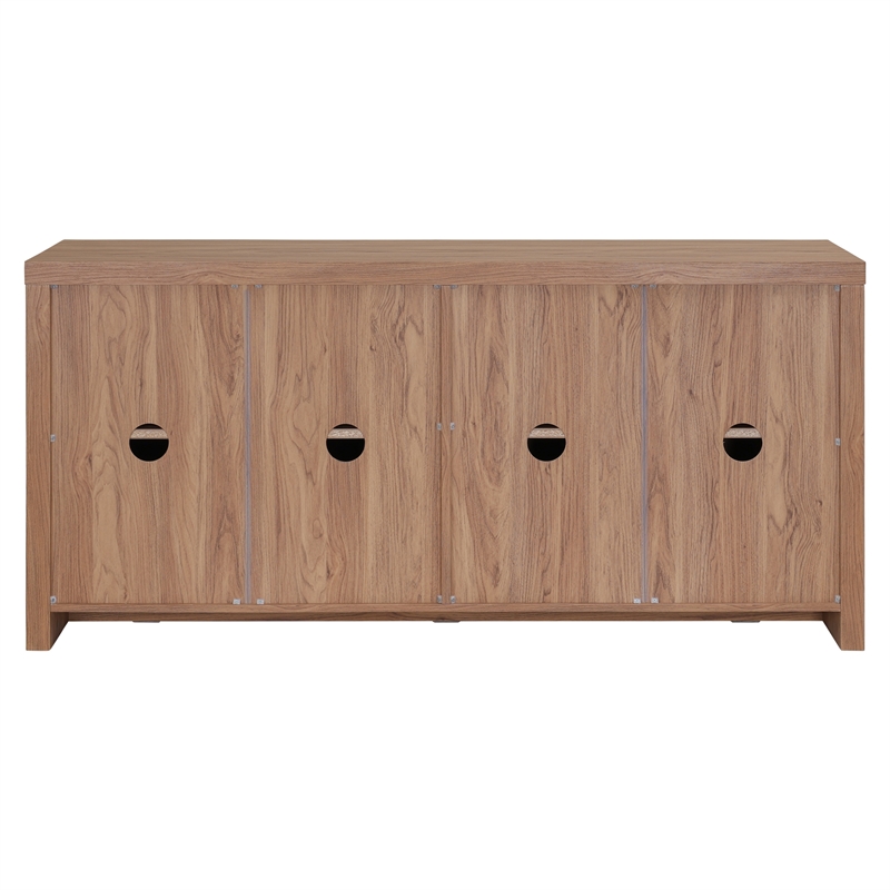 NPD Furniture Larson Buffet/Sideboard 4 Doors in Terra Oak