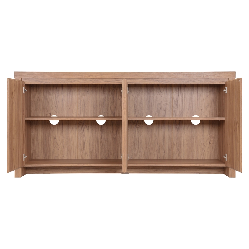 NPD Furniture Larson Buffet/Sideboard 4 Doors in Terra Oak