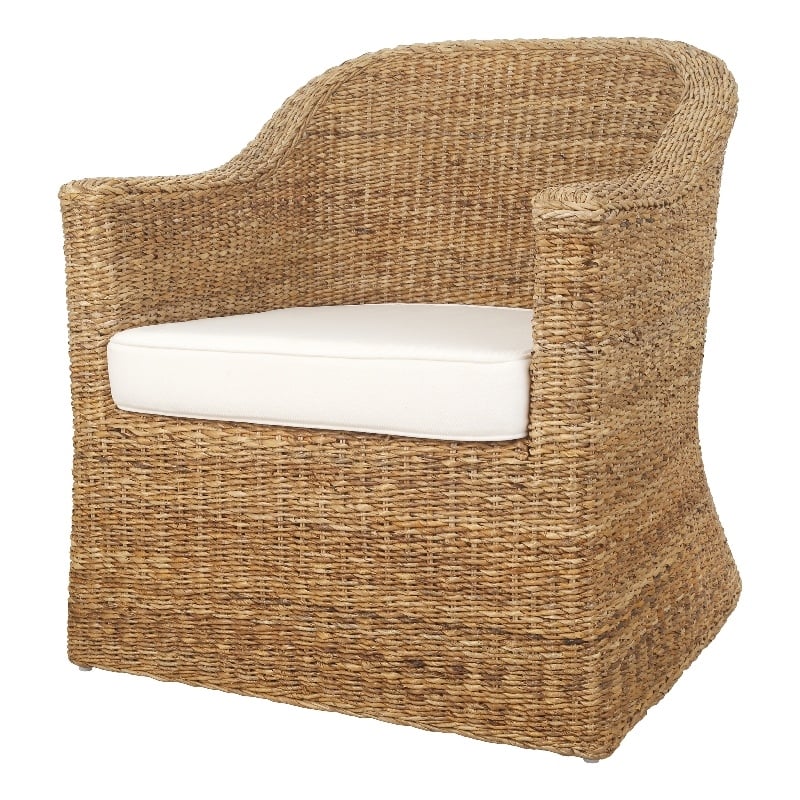 New Pacific Direct Earwyn Abaca Accent Arm Chair in Natural