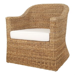 New Pacific Direct Earwyn Abaca Accent Arm Chair in Natural