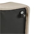 NPD Furniture Morraine Chenille Dining Side Chair w/ Casters in Beige