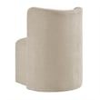 NPD Furniture Morraine Chenille Dining Side Chair w/ Casters in Beige