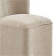 NPD Furniture Morraine Chenille Dining Side Chair w/ Casters in Beige