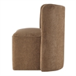 NPD Furniture Morraine Chenille Dining Side Chair w/ Casters in Brown