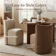 NPD Furniture Morraine Chenille Dining Side Chair w/ Casters in Brown