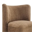 NPD Furniture Morraine Chenille Dining Side Chair w/ Casters in Brown