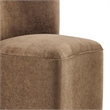 NPD Furniture Morraine Chenille Dining Side Chair w/ Casters in Brown