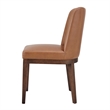 NPD Furniture Cayden Faux Leather Dining Side Chair in Borneo Chocolate