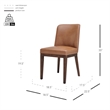 NPD Furniture Cayden Faux Leather Dining Side Chair in Borneo Chocolate