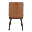 NPD Furniture Cayden Faux Leather Dining Side Chair in Borneo Chocolate