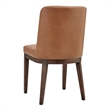 NPD Furniture Cayden Faux Leather Dining Side Chair in Borneo Chocolate