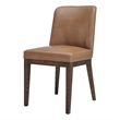 NPD Furniture Cayden Faux Leather Dining Side Chair in Borneo Chocolate