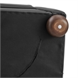 NPD Furniture Grandora Top Grain Leather Accent Arm Chair in Stolm Black