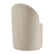NPD Furniture Cabrina Chenille Dining Side Chair w/ Casters in Beige