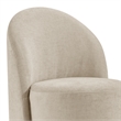 NPD Furniture Cabrina Chenille Dining Side Chair w/ Casters in Beige