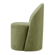 NPD Furniture Cabrina Chenille Dining Side Chair w/ Casters in Green