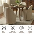 NPD Furniture Cabrina Chenille Dining Side Chair w/ Casters in Green