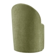 NPD Furniture Cabrina Chenille Dining Side Chair w/ Casters in Green
