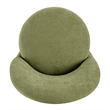 NPD Furniture Cabrina Chenille Dining Side Chair w/ Casters in Green