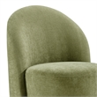 NPD Furniture Cabrina Chenille Dining Side Chair w/ Casters in Green