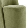 NPD Furniture Cabrina Chenille Dining Side Chair w/ Casters in Green