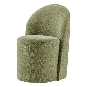 NPD Furniture Cabrina Chenille Dining Side Chair w/ Casters in Green