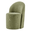 NPD Furniture Cabrina Chenille Dining Side Chair w/ Casters in Green