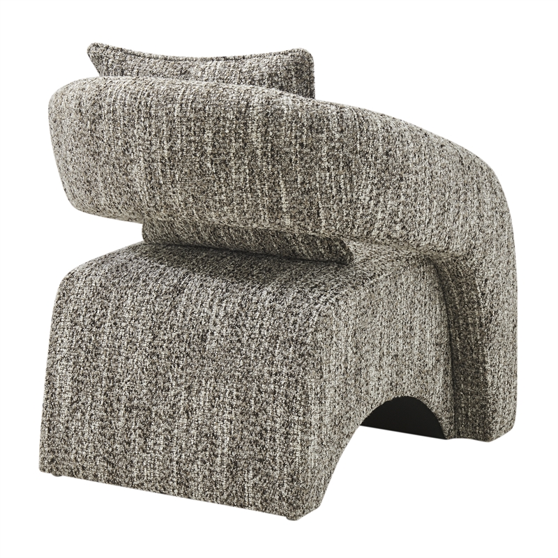 NPD Furniture Lunessa Boucle Accent Arm Chair in Dappled Taupe