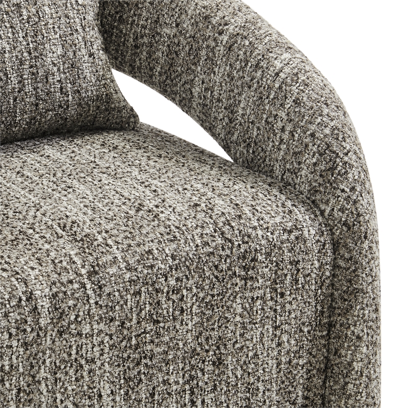 NPD Furniture Lunessa Boucle Accent Arm Chair in Dappled Taupe