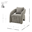 NPD Furniture Lunessa Boucle Accent Arm Chair in Dappled Taupe