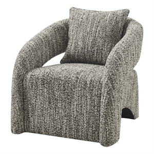 New Pacific Direct Lunessa Boucle Accent Arm Chair in Dappled Taupe