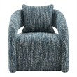 NPD Furniture Lunessa Boucle Accent Arm Chair in Dappled Blue