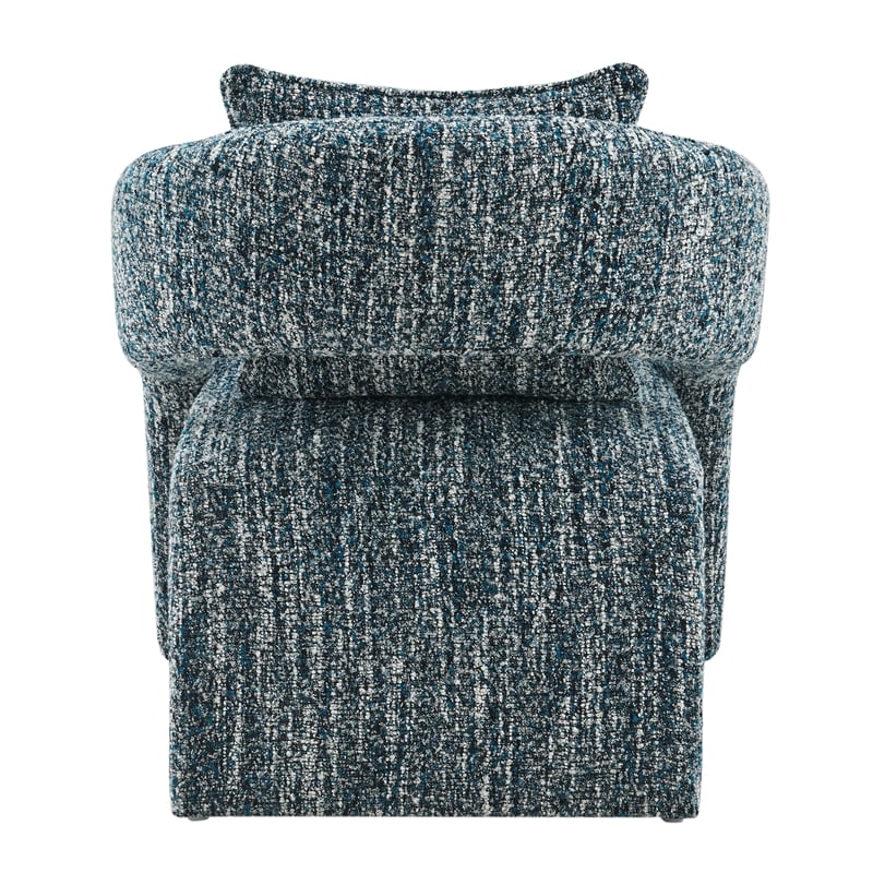 NPD Furniture Lunessa Boucle Accent Arm Chair in Dappled Blue