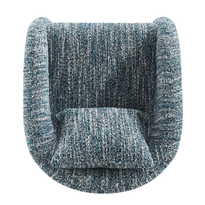 NPD Furniture Lunessa Boucle Accent Arm Chair in Dappled Blue