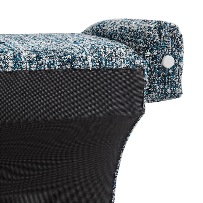 NPD Furniture Lunessa Boucle Accent Arm Chair in Dappled Blue