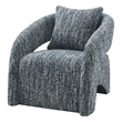 NPD Furniture Lunessa Boucle Accent Arm Chair in Dappled Blue