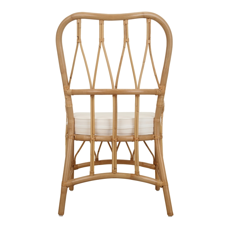 NPD Furniture Ayanna Rattan Dining Side Chair in Natural Wheat