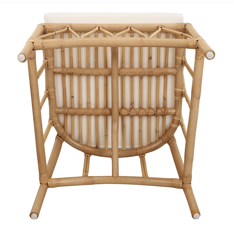 NPD Furniture Ayanna Rattan Dining Side Chair in Natural Wheat